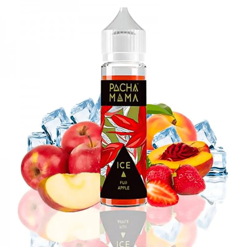 Pachamama – Fuji Apple Strawberry Nectarine Ice (Prefilled) 60ml 50mg Salt Nicotine 50/50