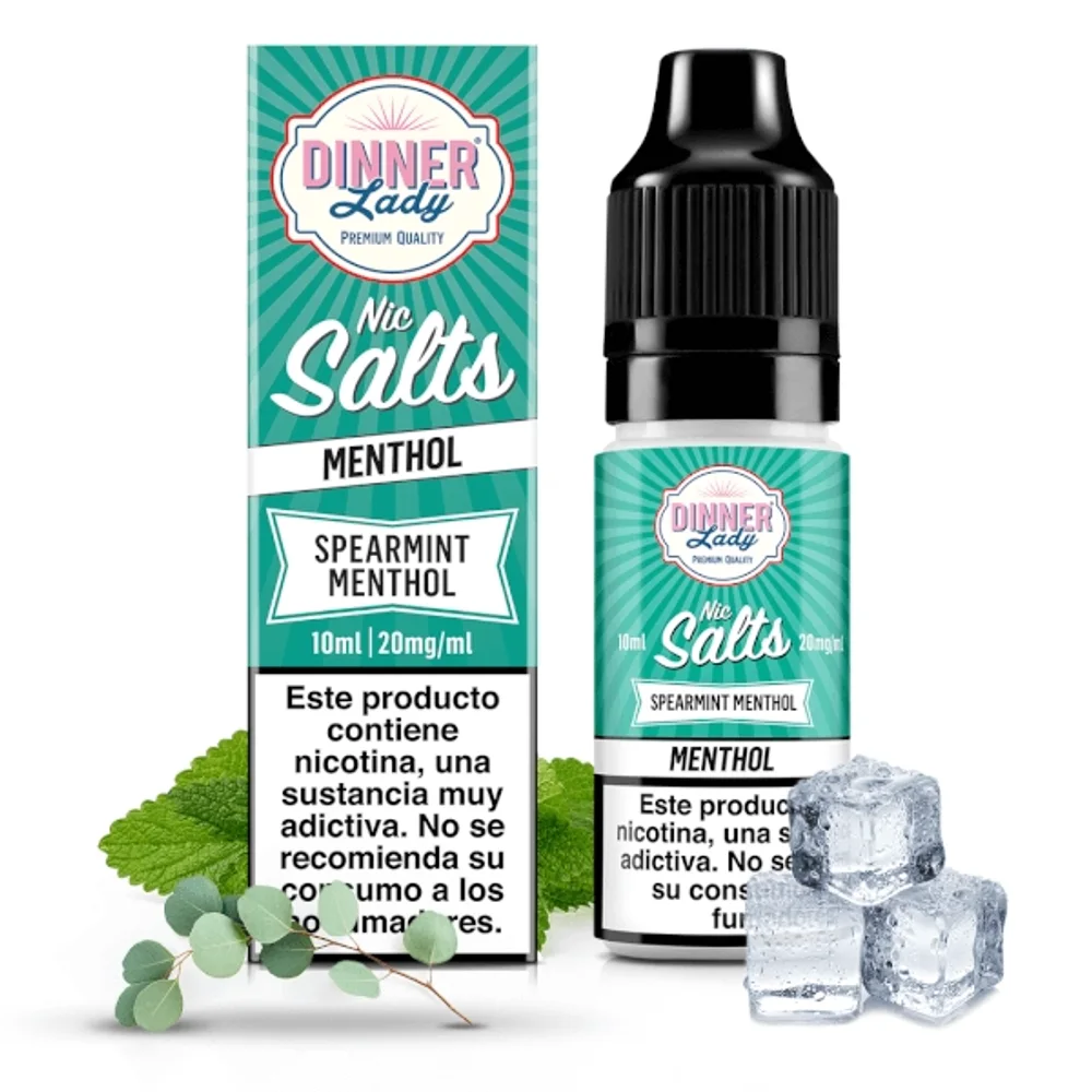 Spearmint Menthol 10ml 20mg Bar Salt Dinner Lady