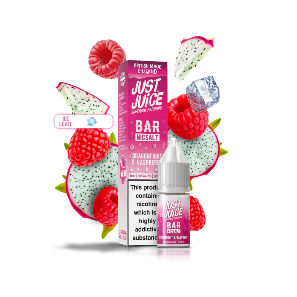 DRAGONFRUIT & RASPBERRY 20mg 10ml BAR Just Juice