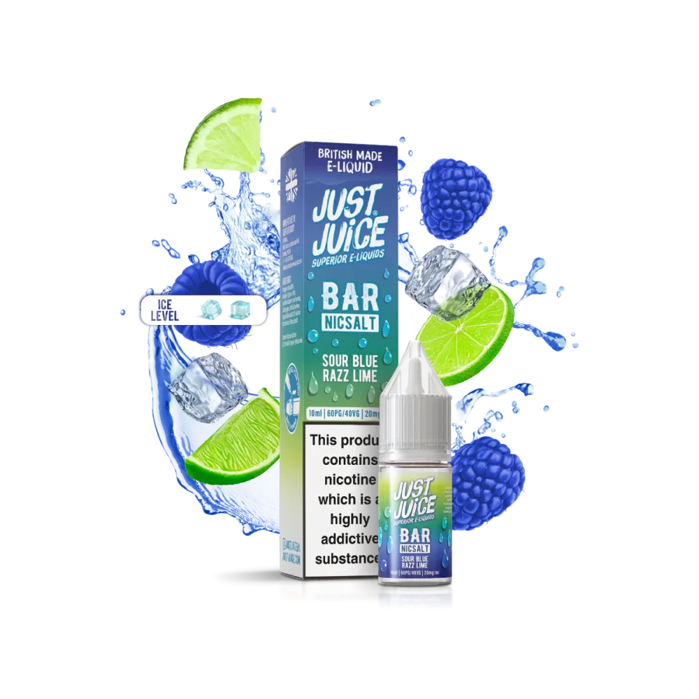 BLUE SOUR RAZZ LIME 20mg 10ml BAR Just Juice