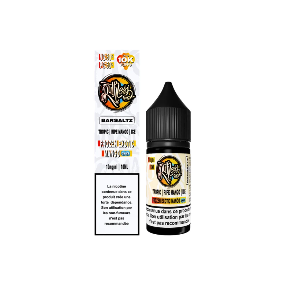 Frozen Exotic Mango On Ice 10ml 20mg BarSaltz Ruthless