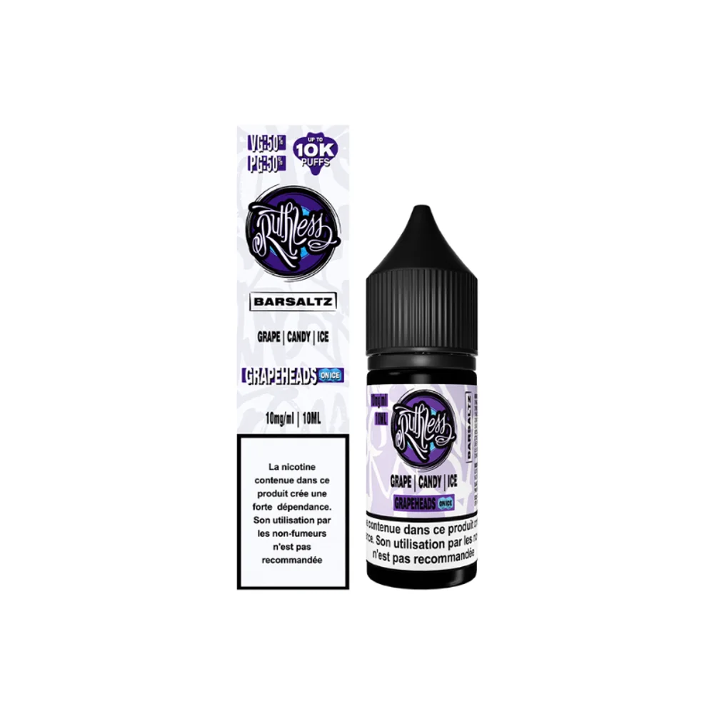 Grapeheads On Ice 10ml 20mg BarSaltz Ruthless