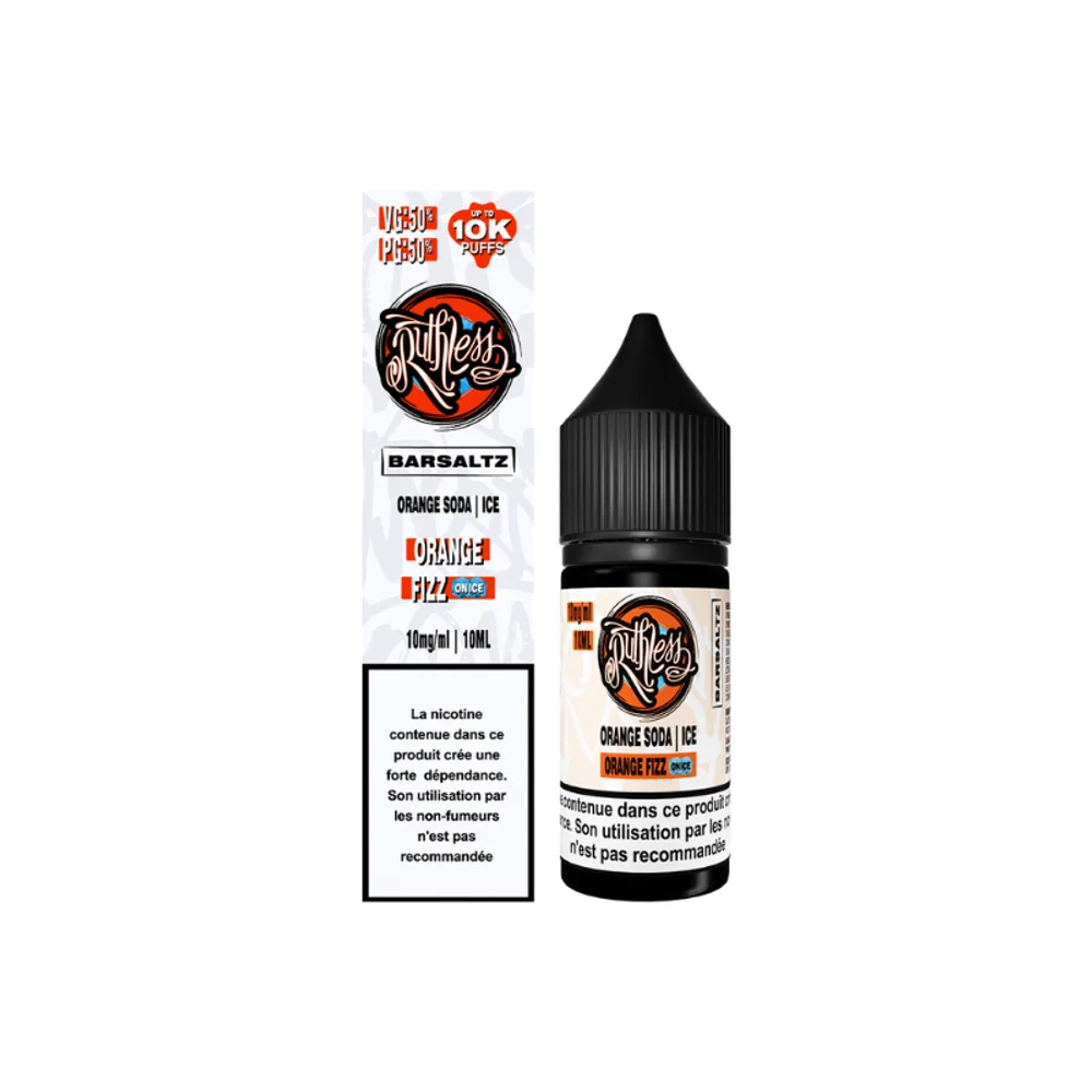 Orange Fizz On Ice 10ml 20mg BarSaltz Ruthless