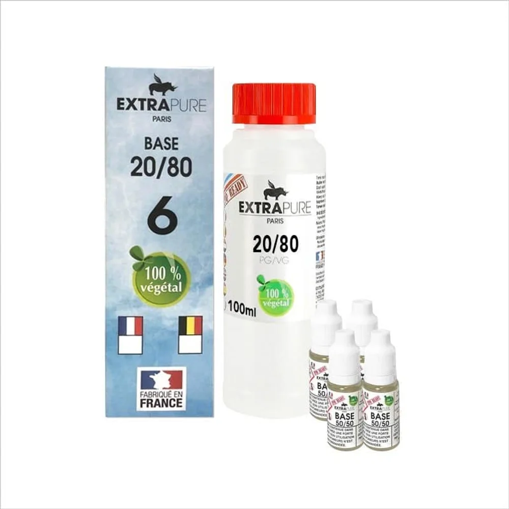 DIY Base Pack 140ml 20/80 6mg – Extrapure