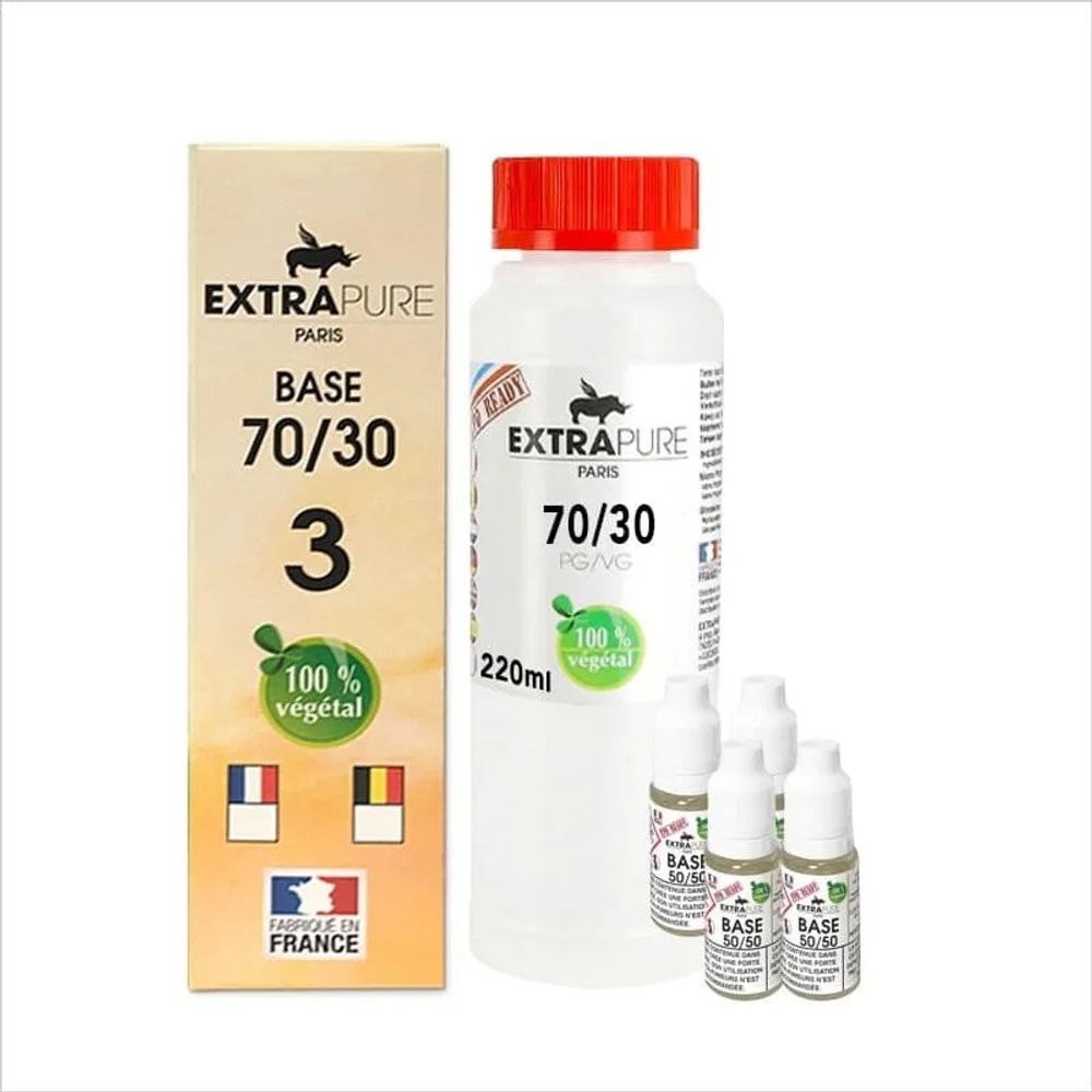 DIY Base Pack 260ml 70/30 3mg – Extrapure