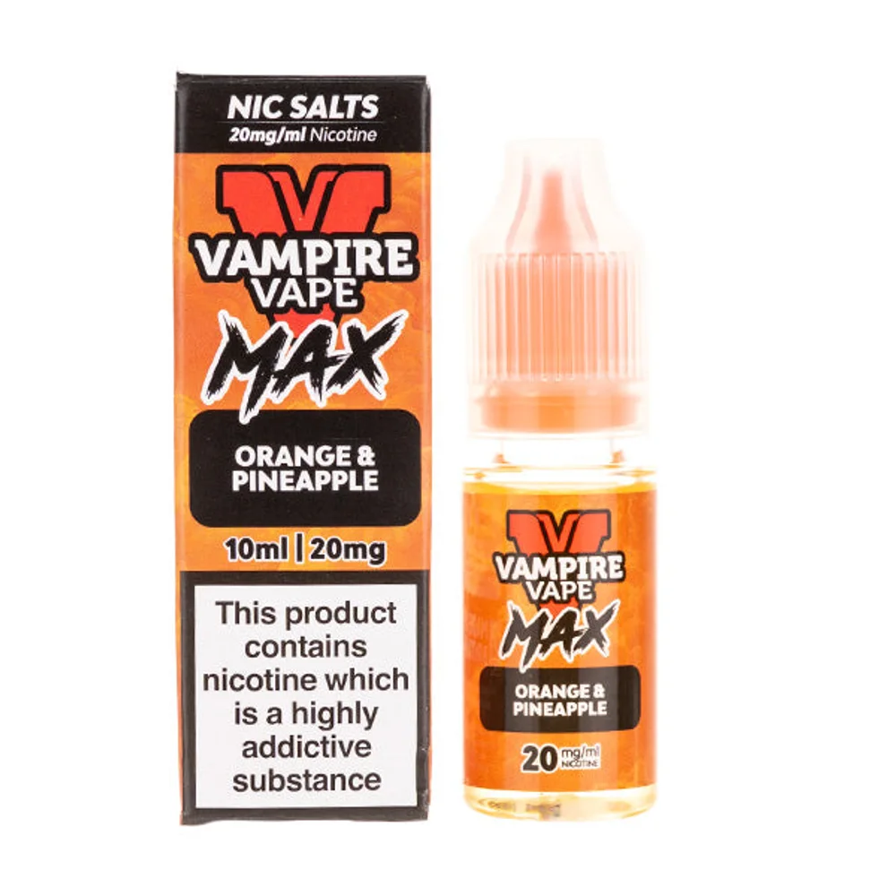 Orange & Pineapple Nic Salt E-Liquid by Vampire Vape Max