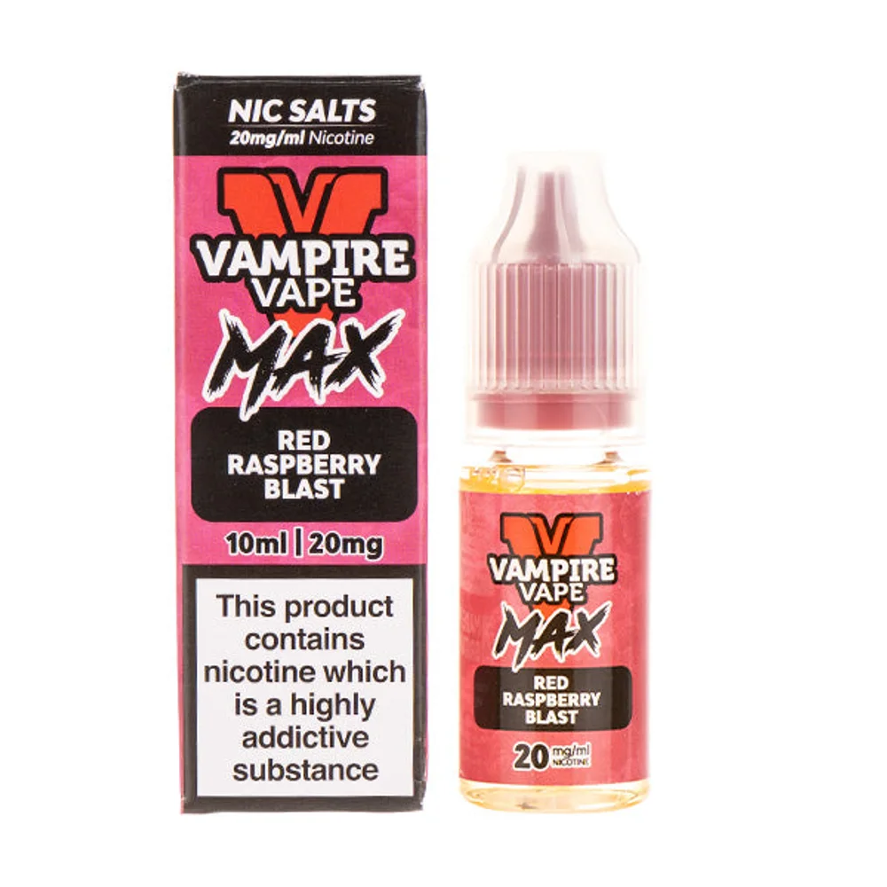 Red Raspberry Blast Nic Salt E-Liquid by Vampire Vape Max
